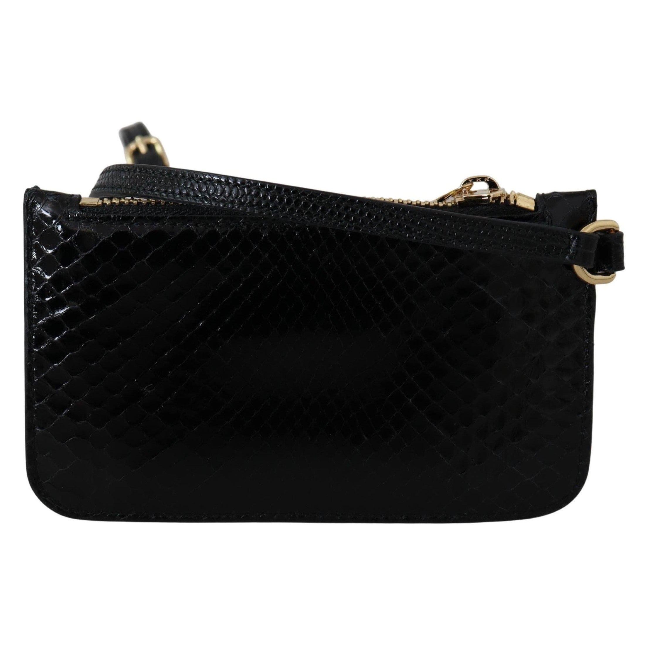 Elegant Python Pattern Leather Wristlet Wallet