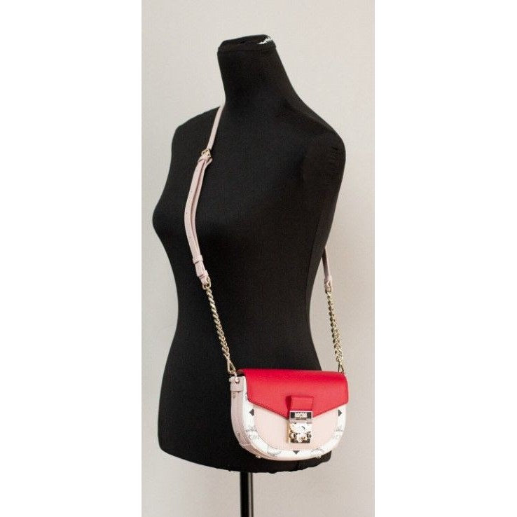 Patricia Mini Firefly Red Visetos Leather Crossbody Belt Handbag Bag Purse