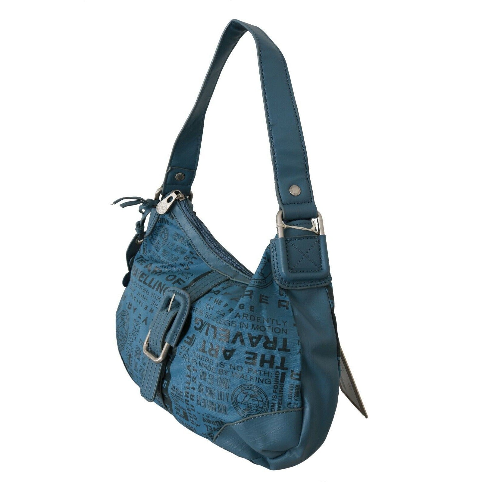 Chic Blue Fabric Shoulder Bag - Perfect for Everyday Elegance