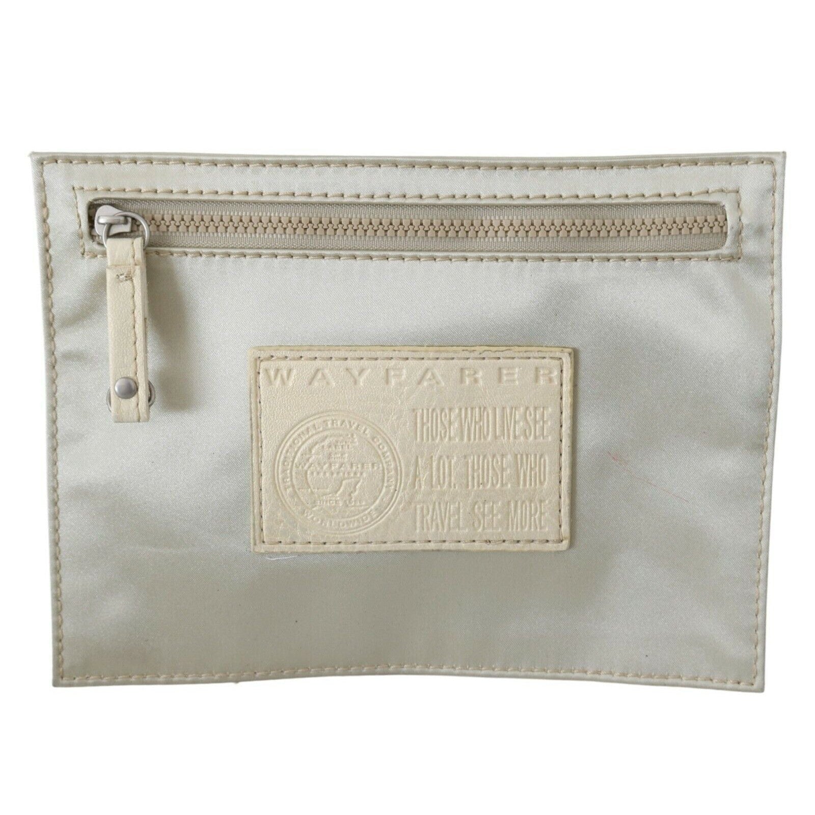 Elegant White Fabric Coin Wallet