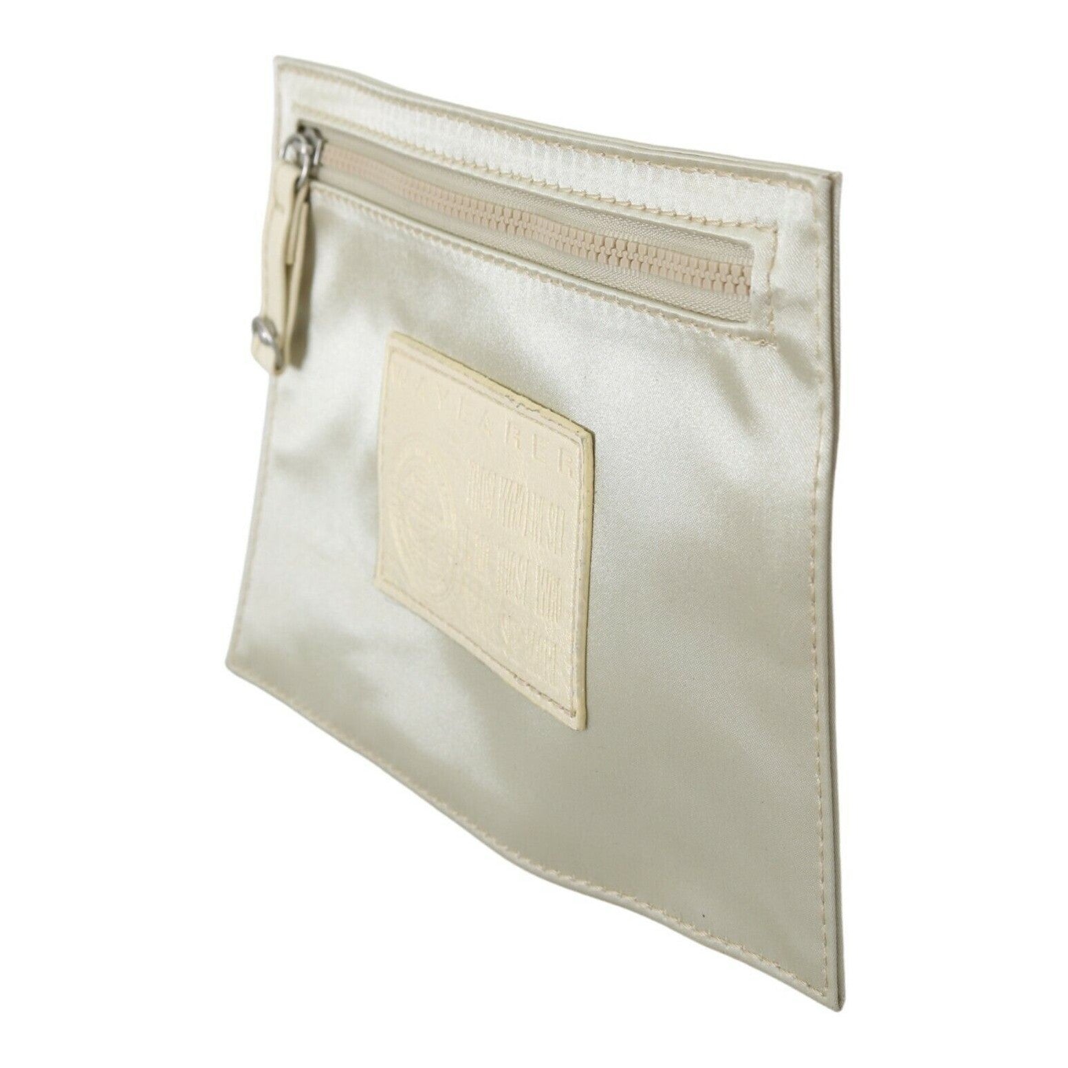 Elegant White Fabric Coin Wallet