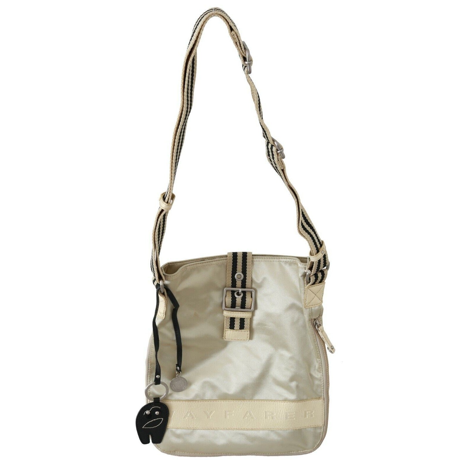 Chic Beige Fabric Handbag