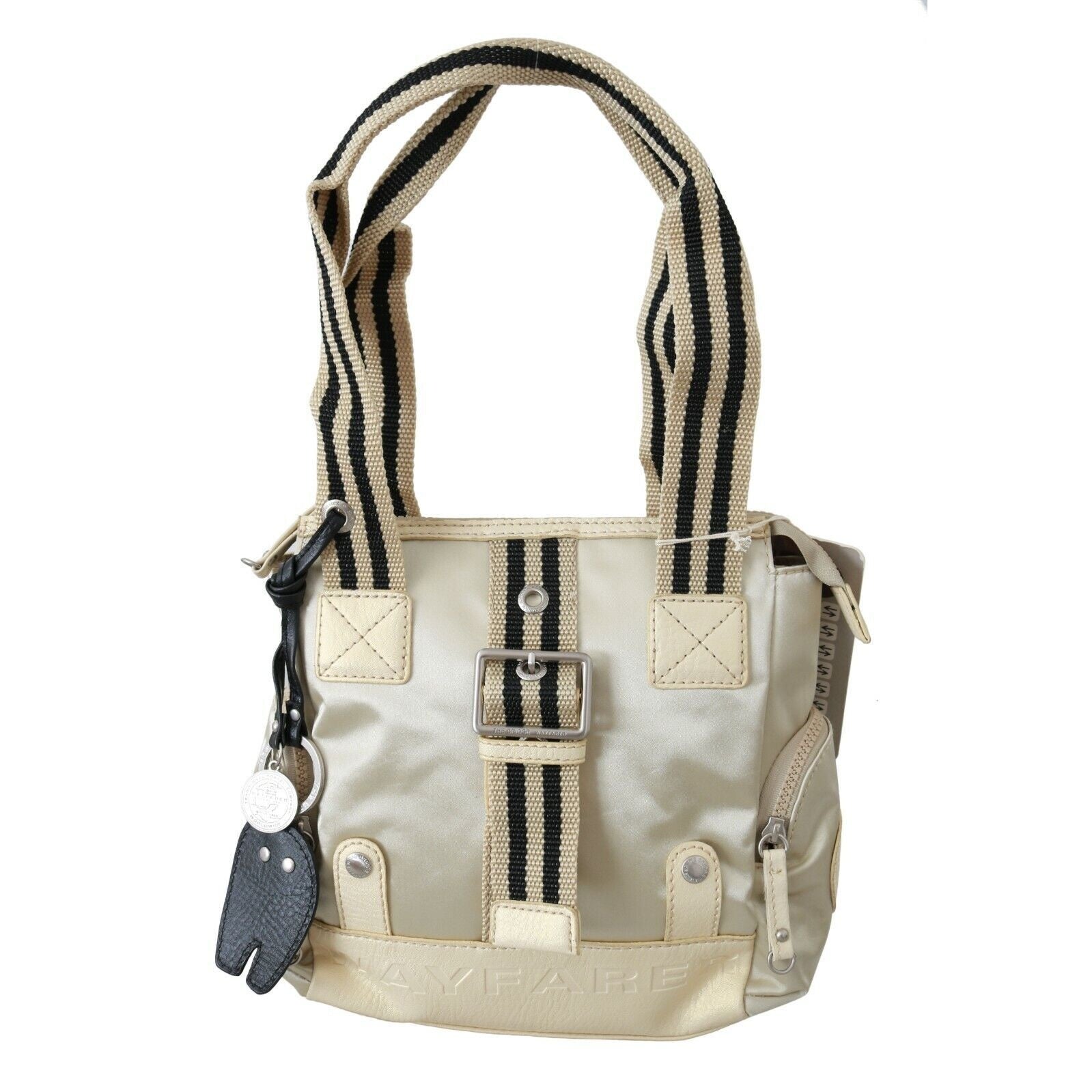 Chic Beige Fabric Handbag