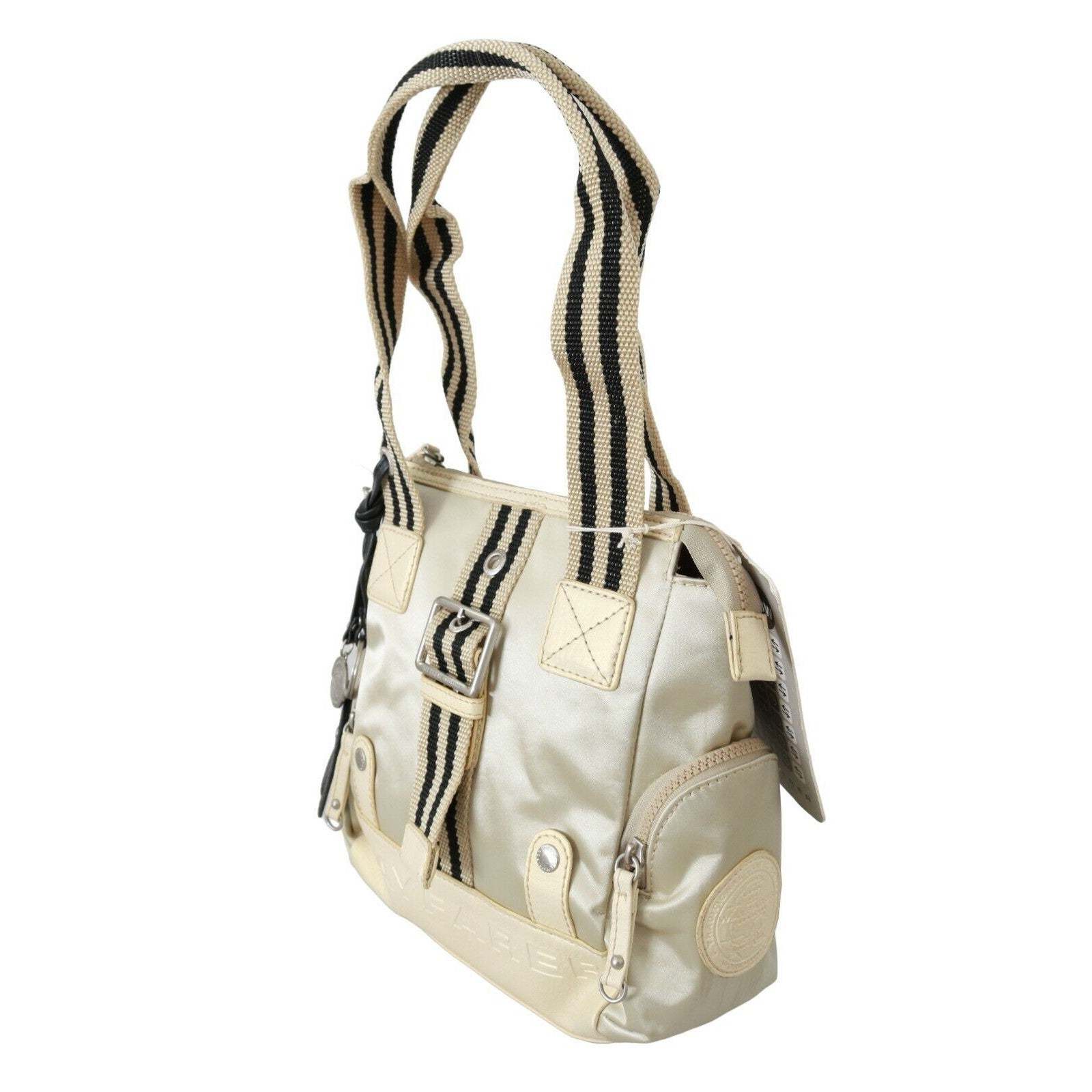 Chic Beige Fabric Handbag