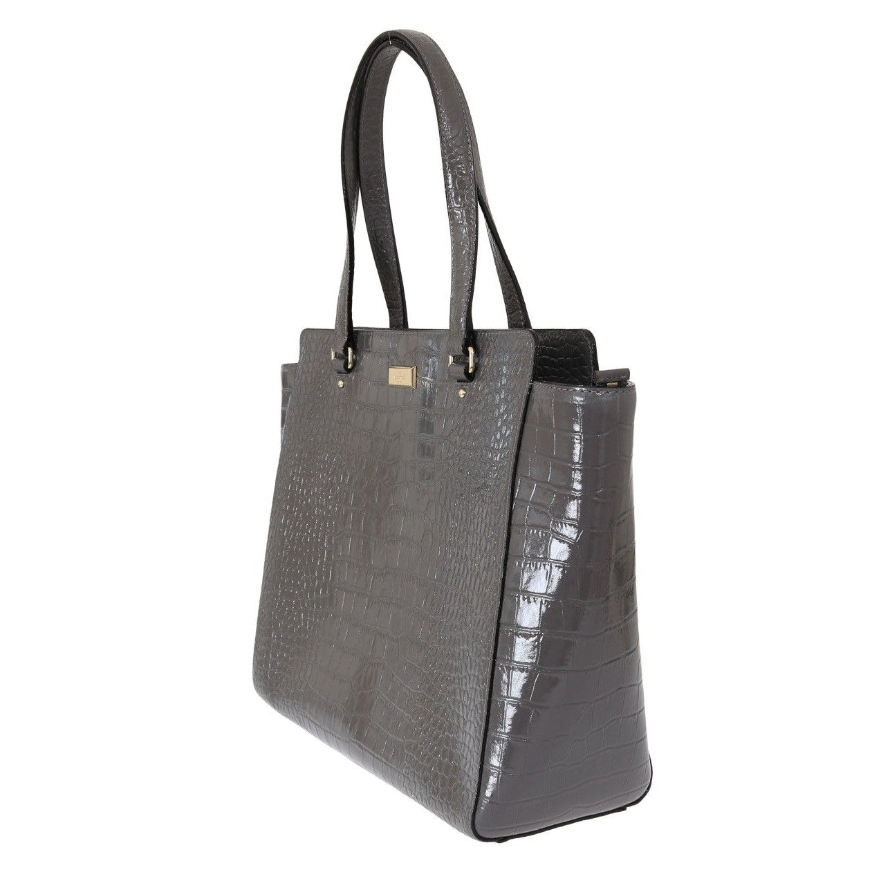 Chic Elissa Gray Leather Handbag