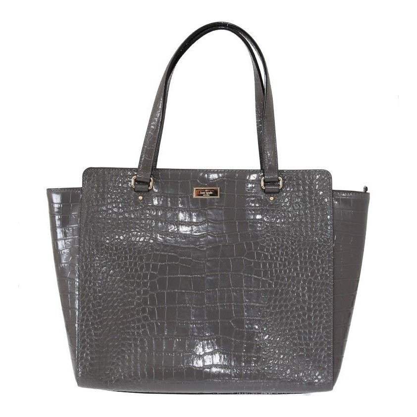 Chic Elissa Gray Leather Handbag