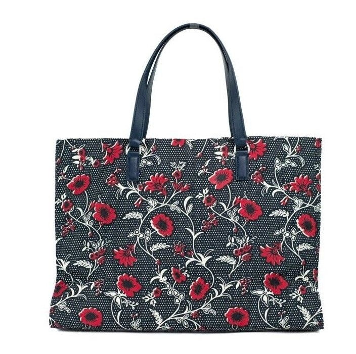 Medium Nylon Retro Batik Print Shoulder Tote Handbag