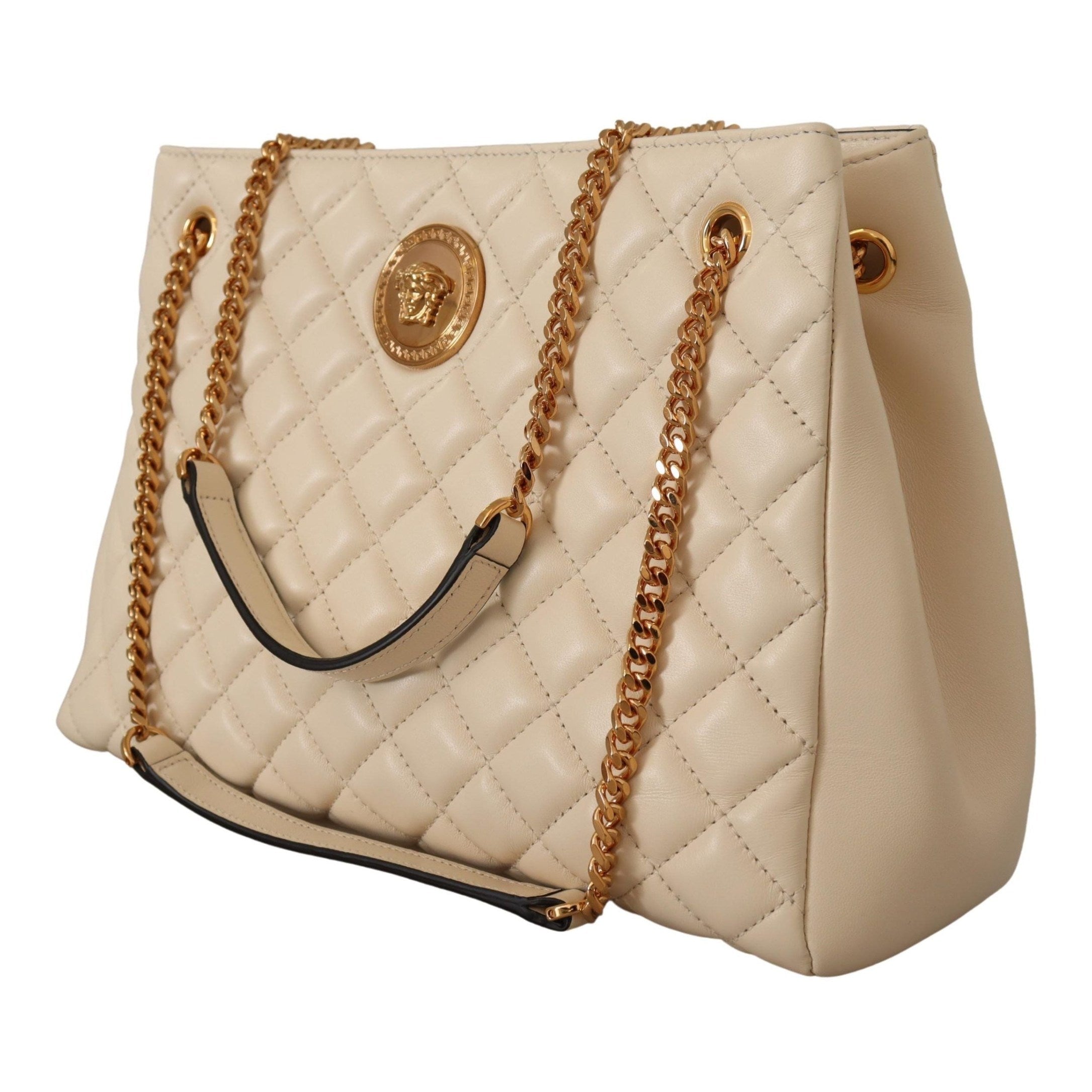 Elegant Quilted Nappa Leather Tote