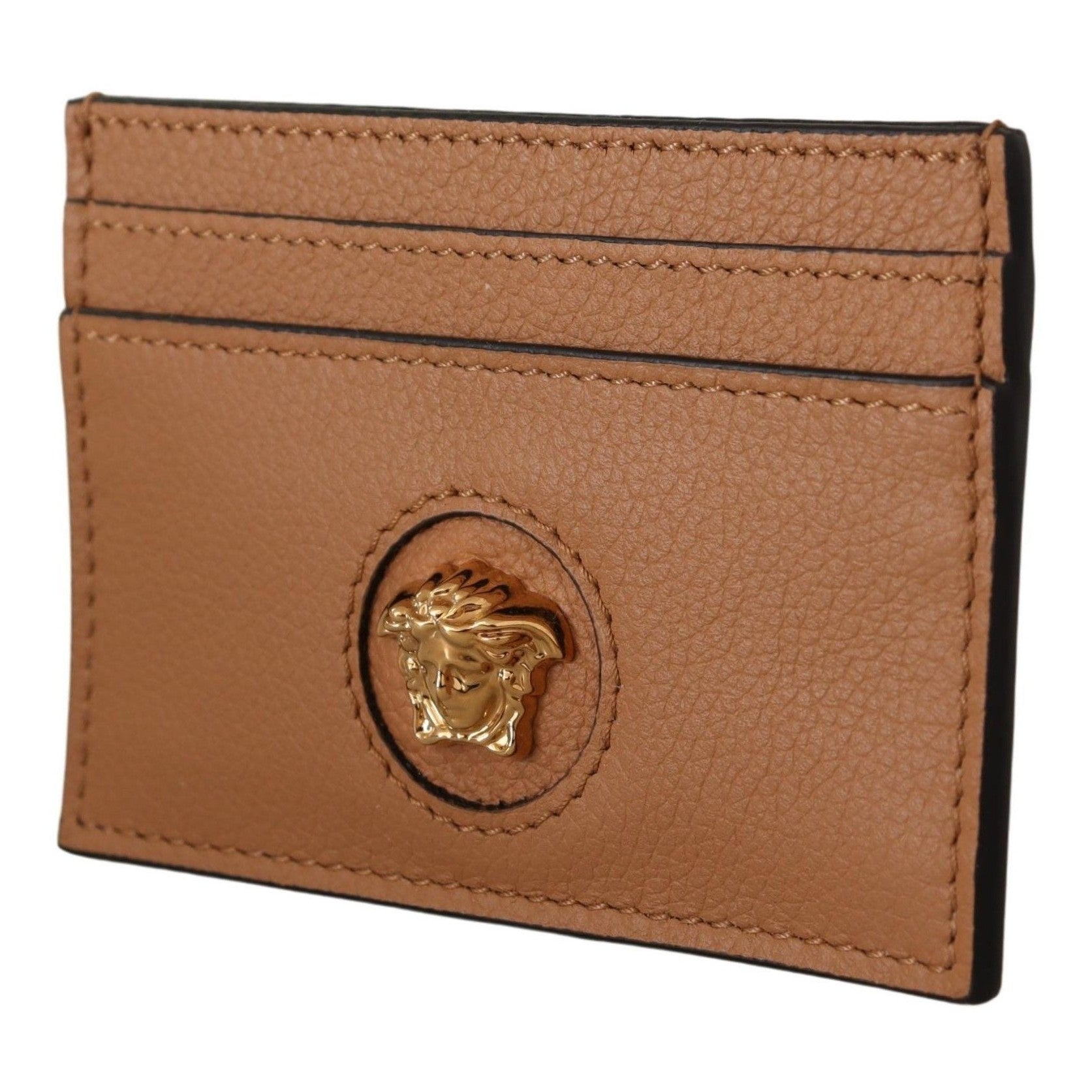 Elegant Medusa Calf Leather Card Holder