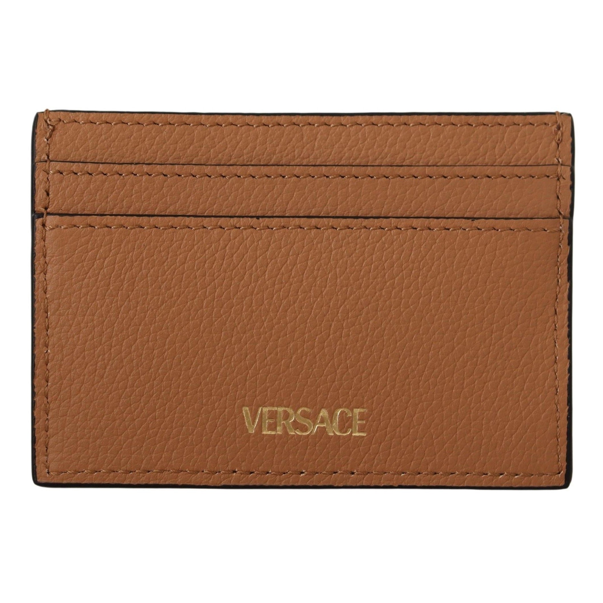 Elegant Medusa Calf Leather Card Holder