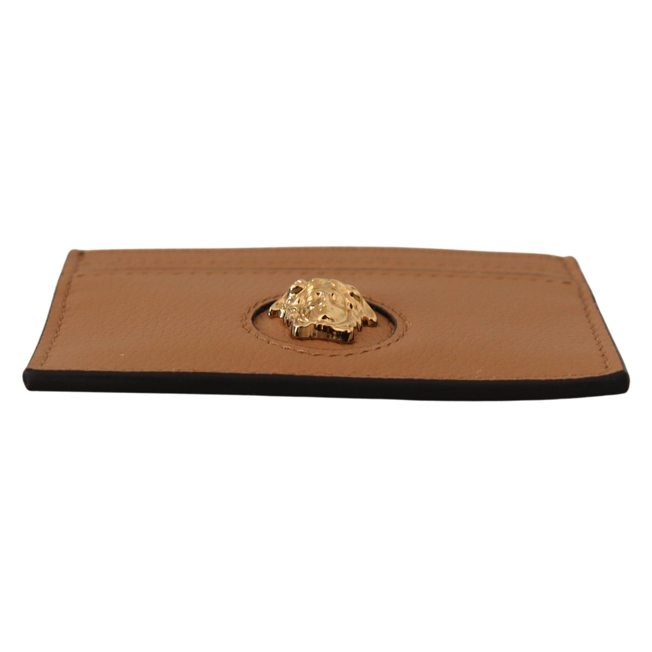 Elegant Medusa Calf Leather Card Holder