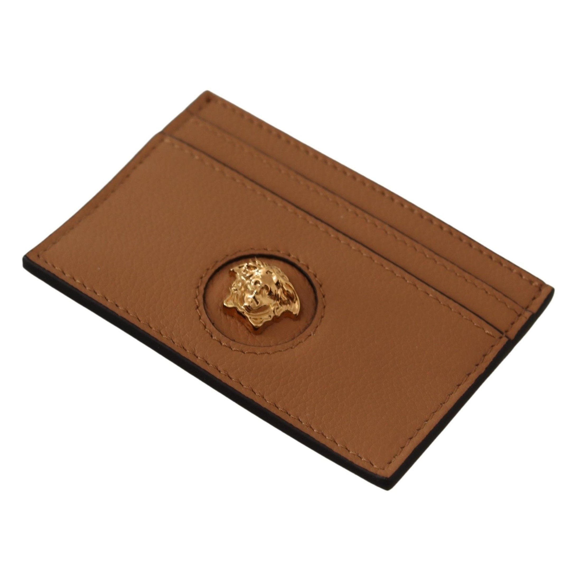 Elegant Medusa Calf Leather Card Holder