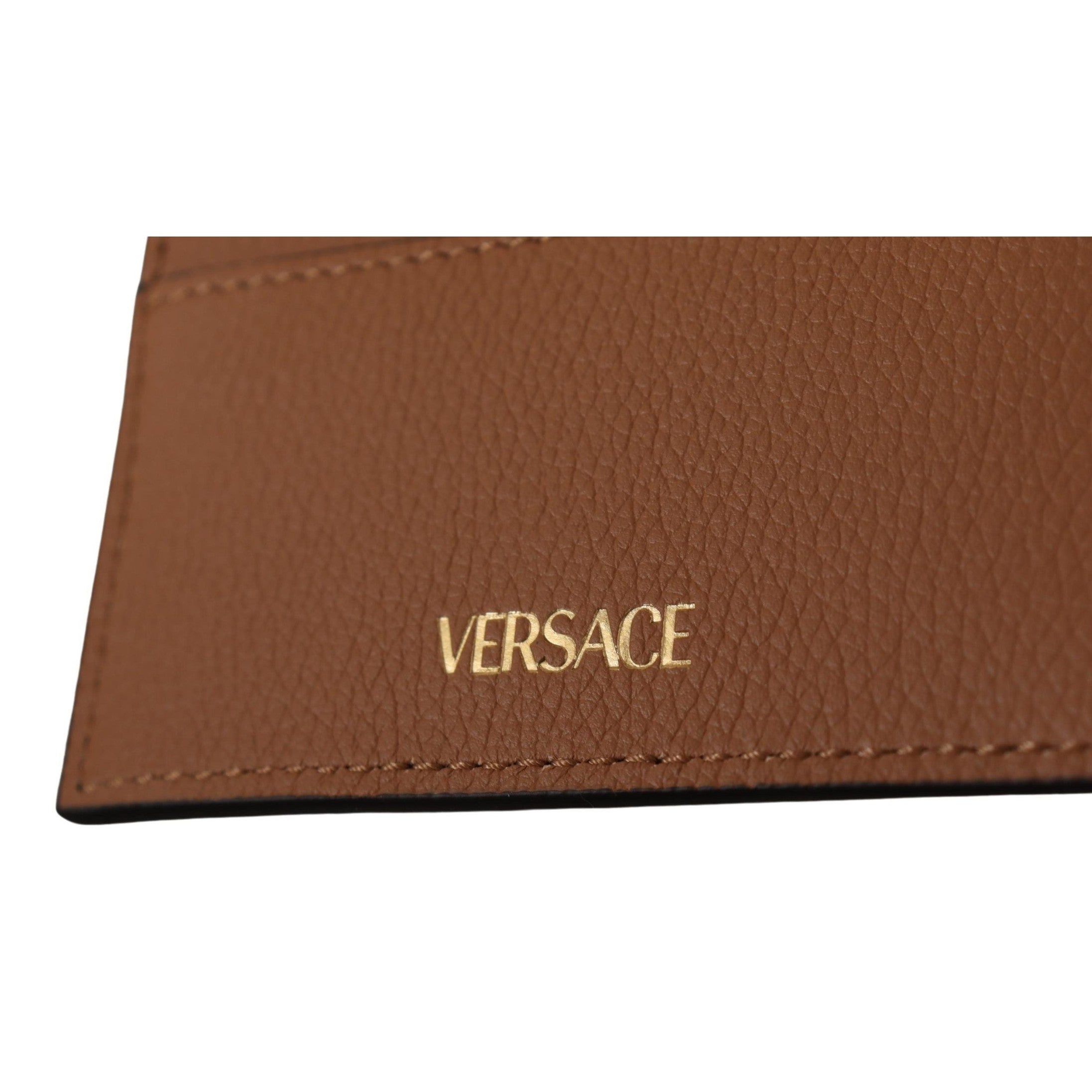 Elegant Medusa Calf Leather Card Holder