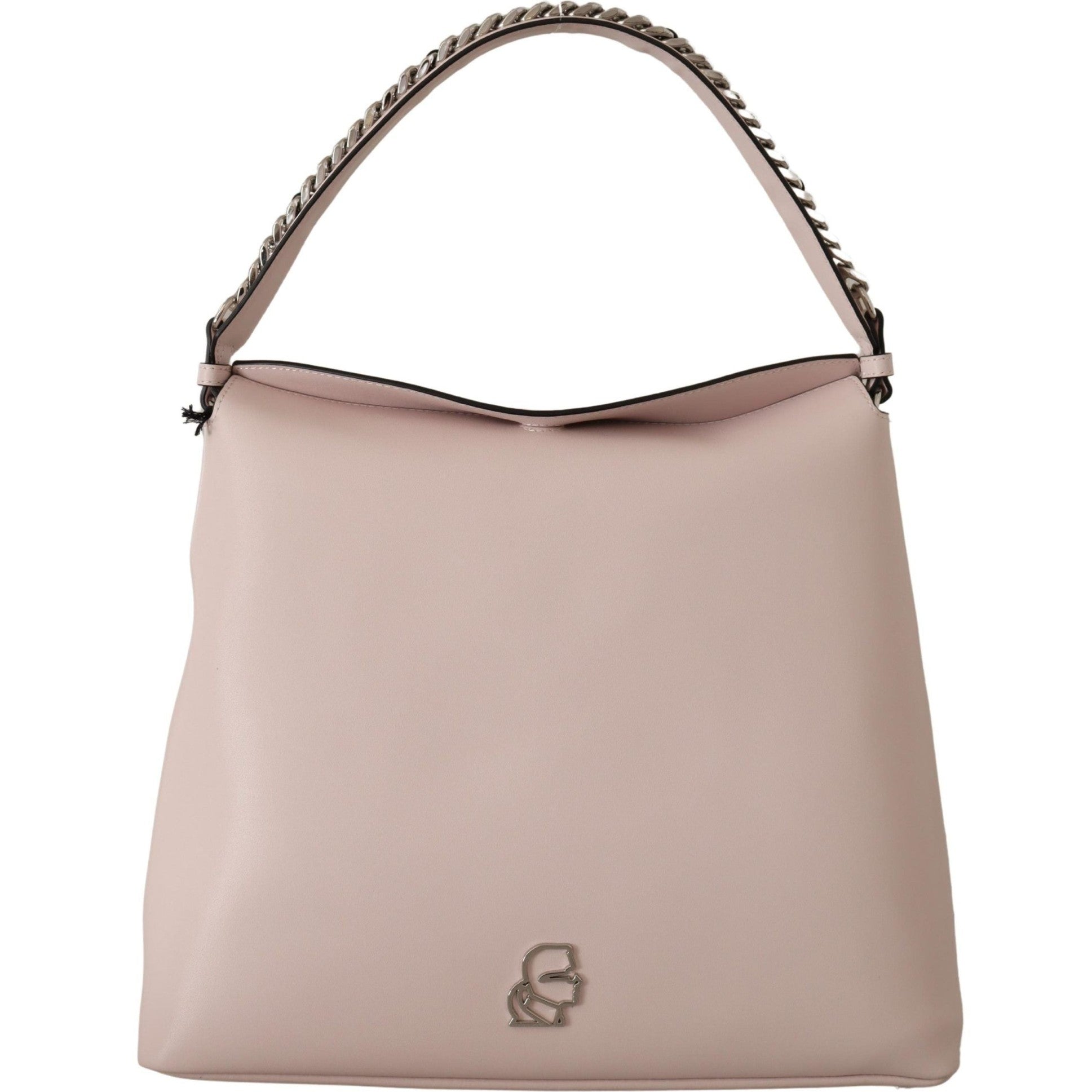 Elegant Mauve Chalk Leather Shoulder Bag