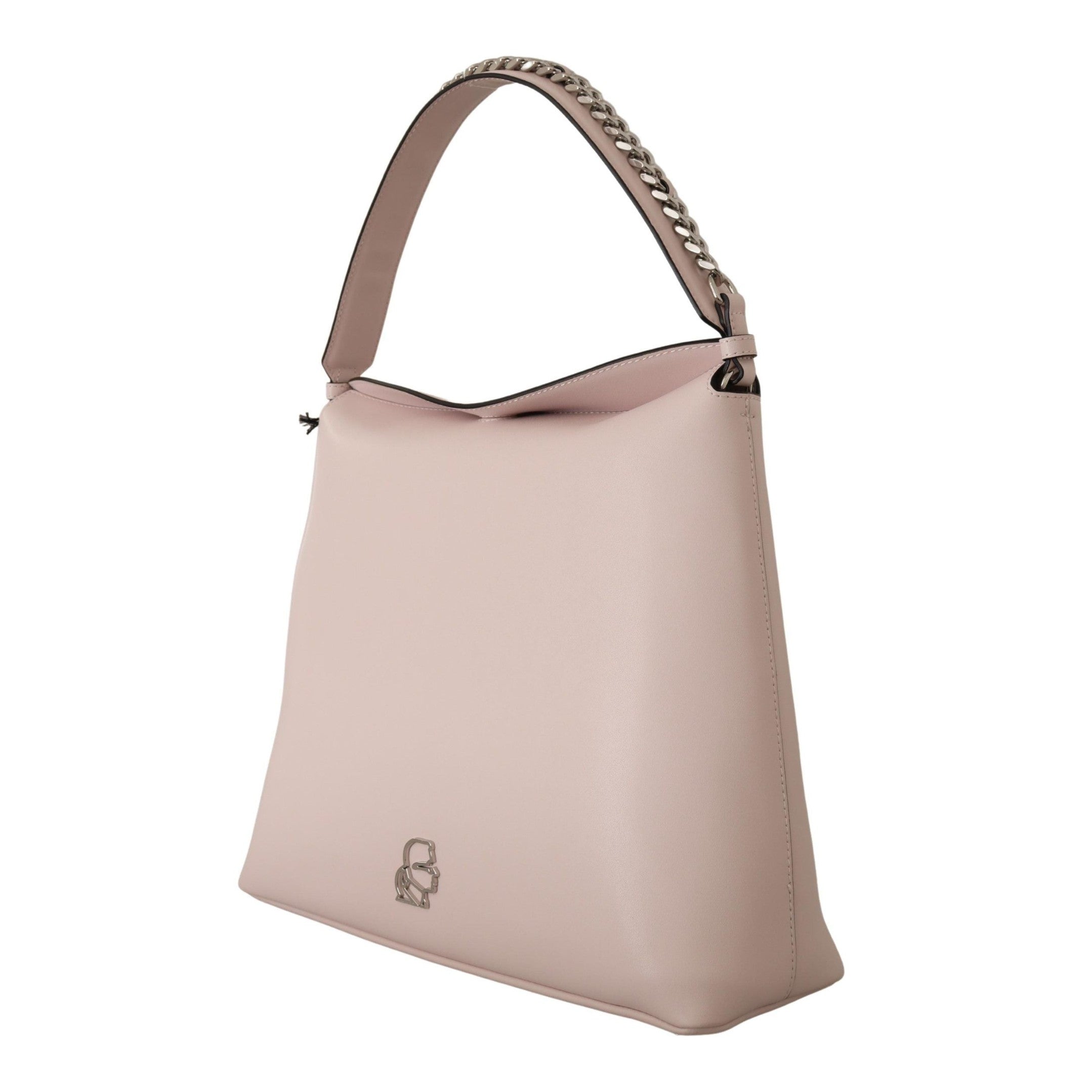 Elegant Mauve Chalk Leather Shoulder Bag