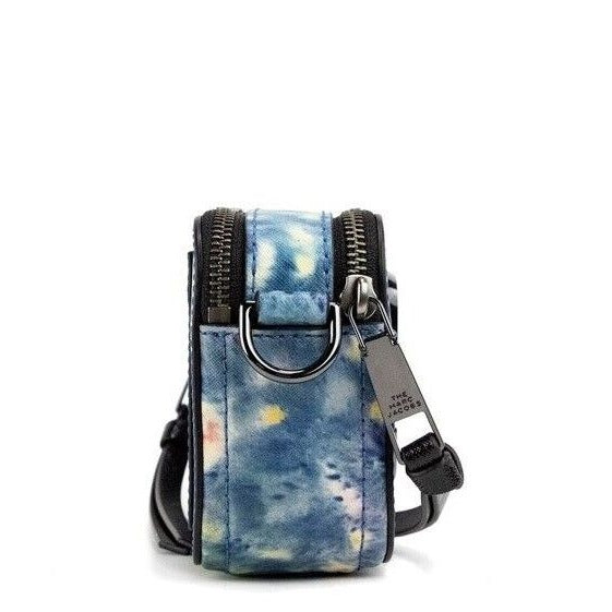 The Snapshot bag Watercolor Blue Printed Leather Shoulder Bag Purse