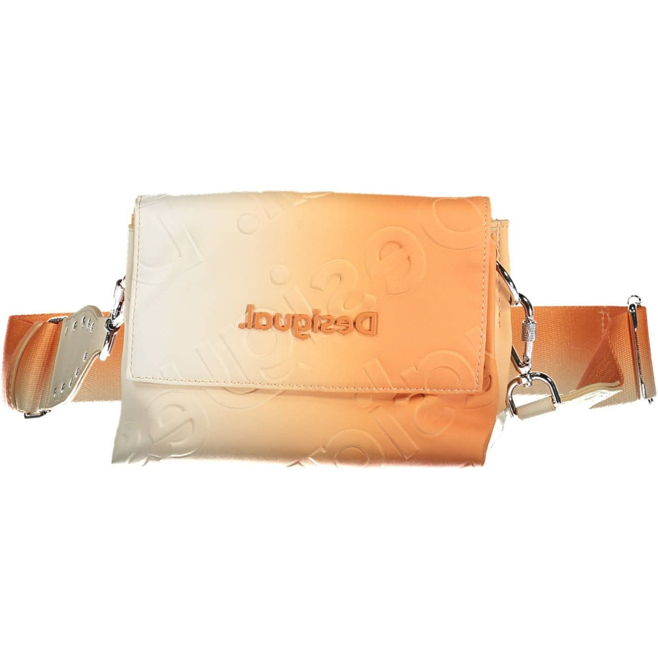 Orange Polyethylene Women Handbag