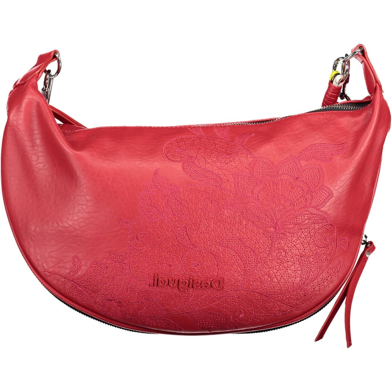 Red Polyethylene Women Handbag