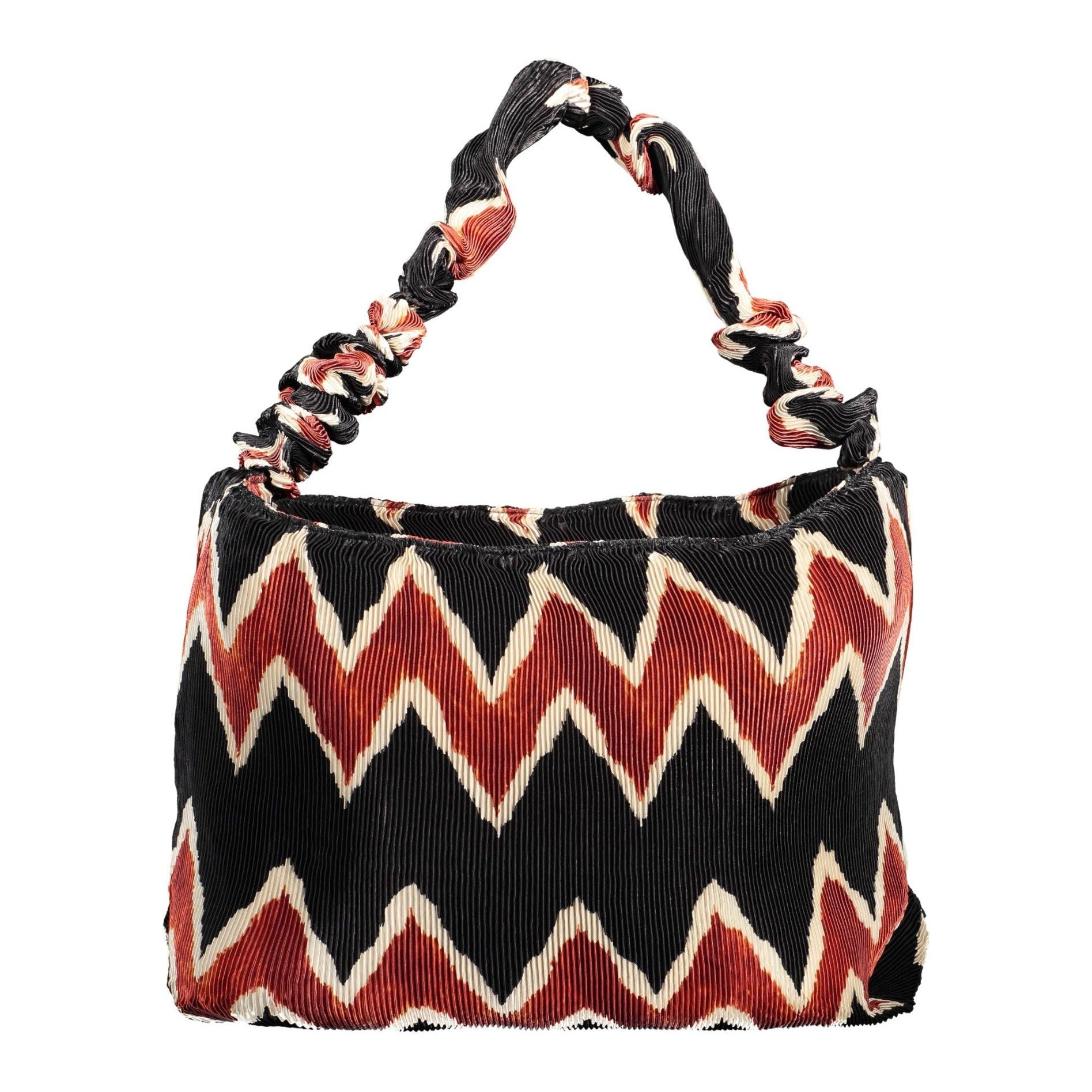 Black Polyester Women Handbag