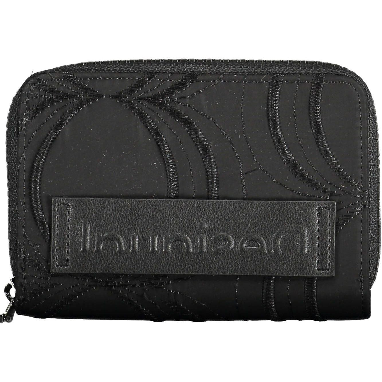 Black Polyester Women Wallet