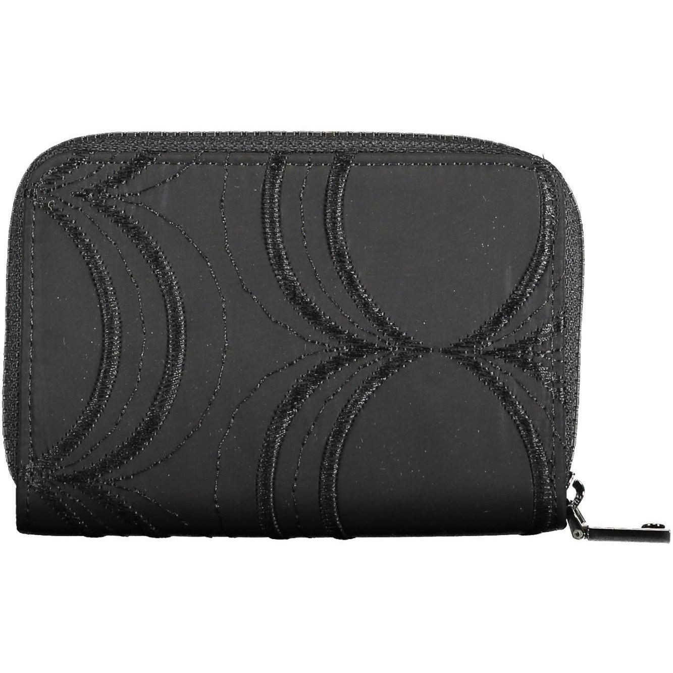 Black Polyester Women Wallet