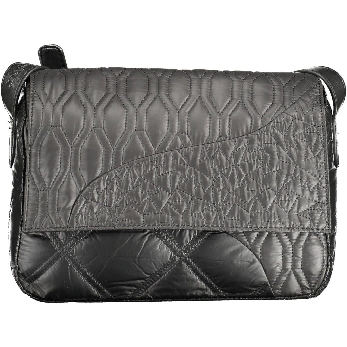 Black Polyethylene Women Handbag