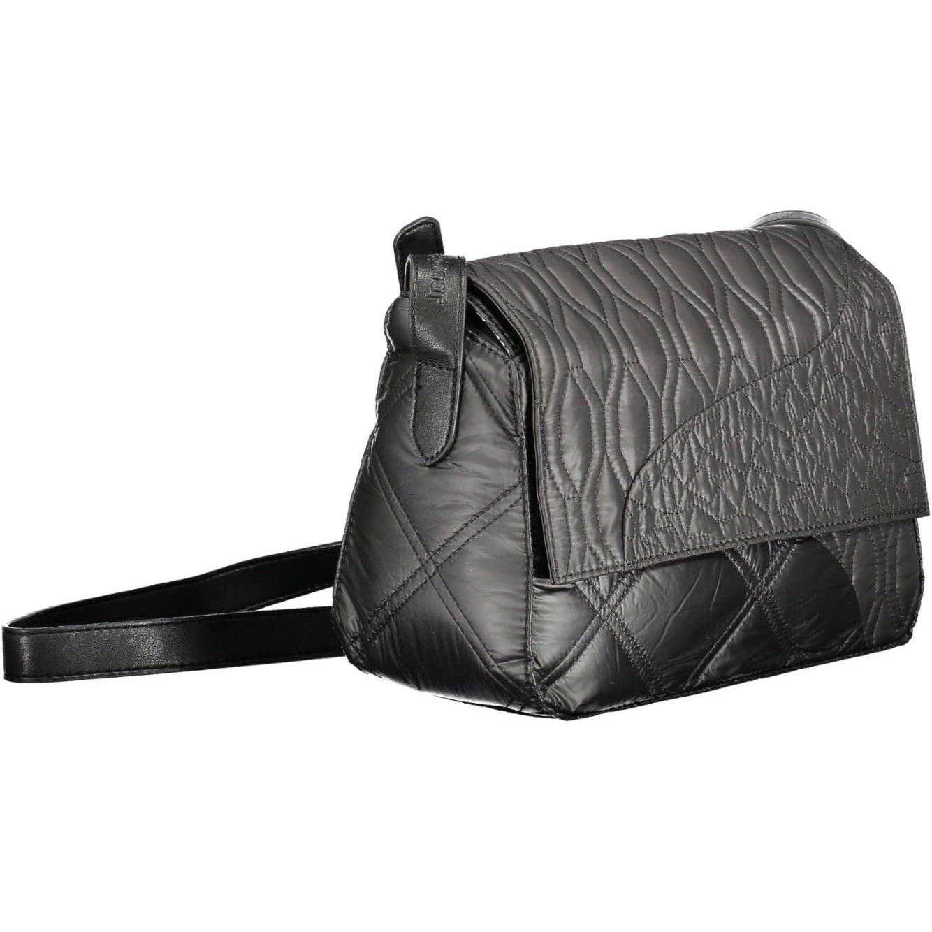 Black Polyethylene Women Handbag