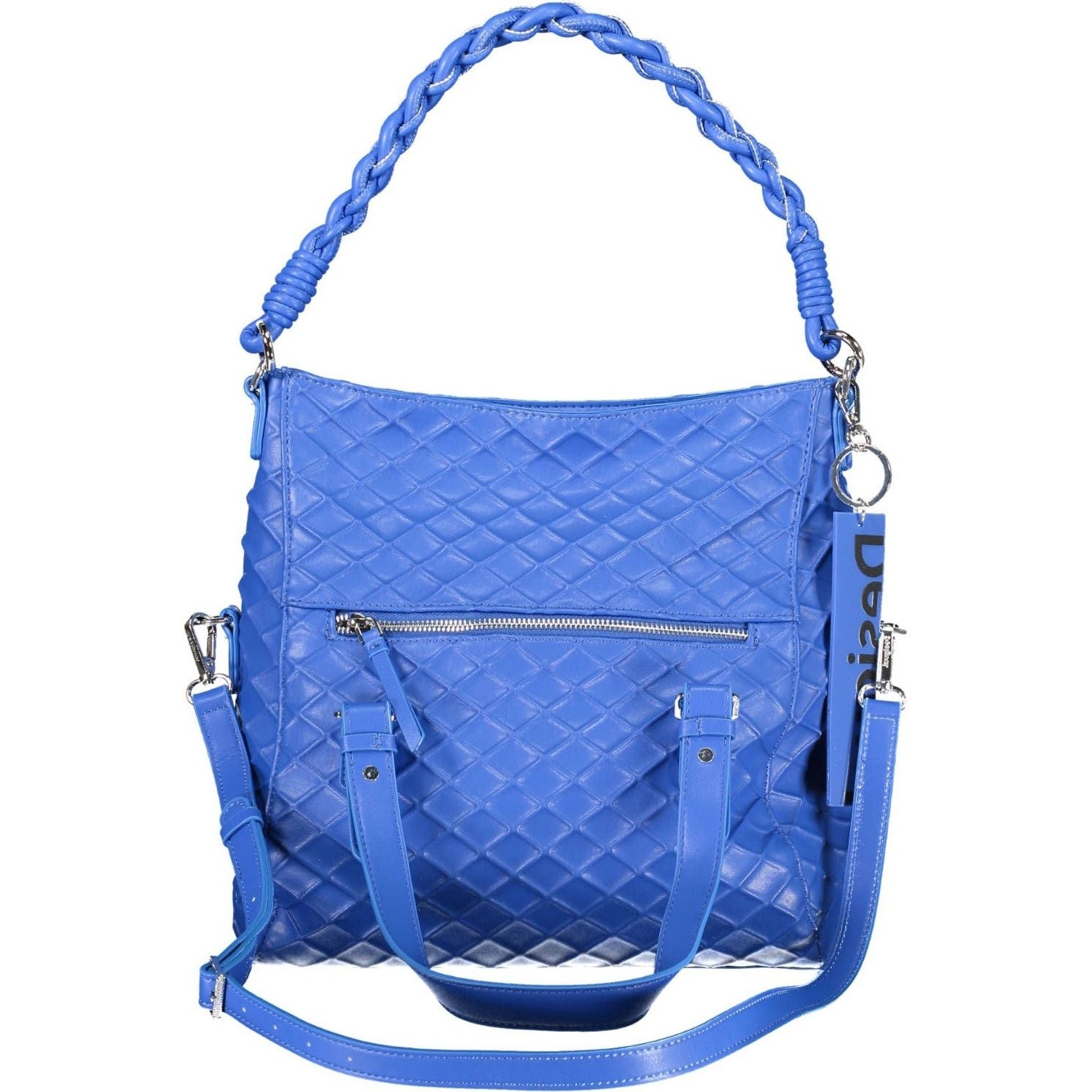 Blue Polyethylene Women Handbag