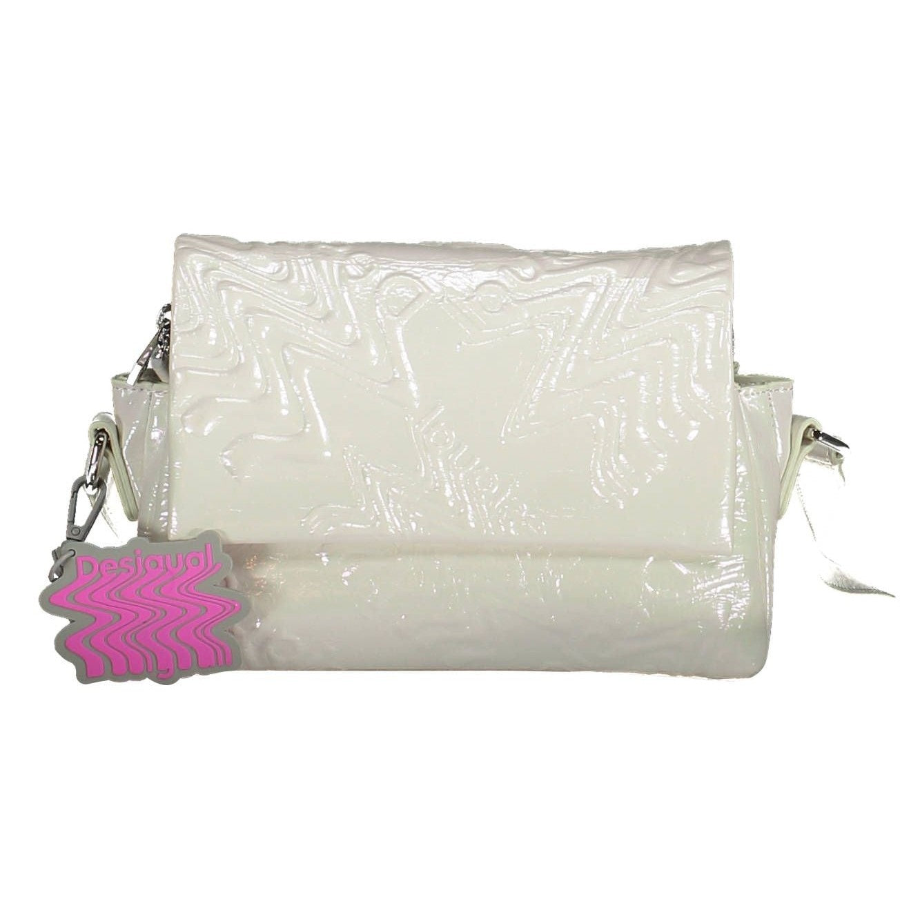 White Polyethylene Women Handbag