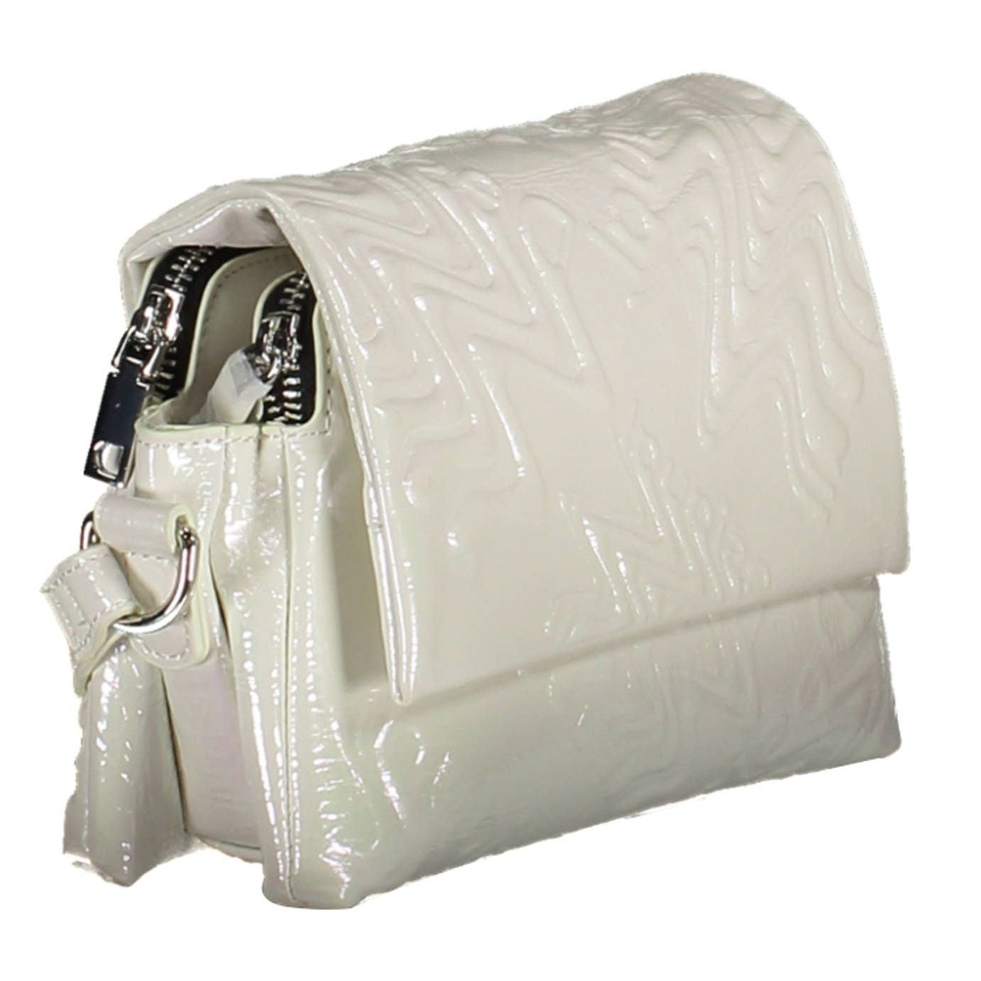 White Polyethylene Women Handbag