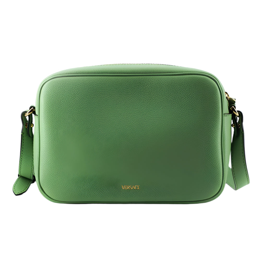 Elegant Mint Green Leather Camera Case Bag