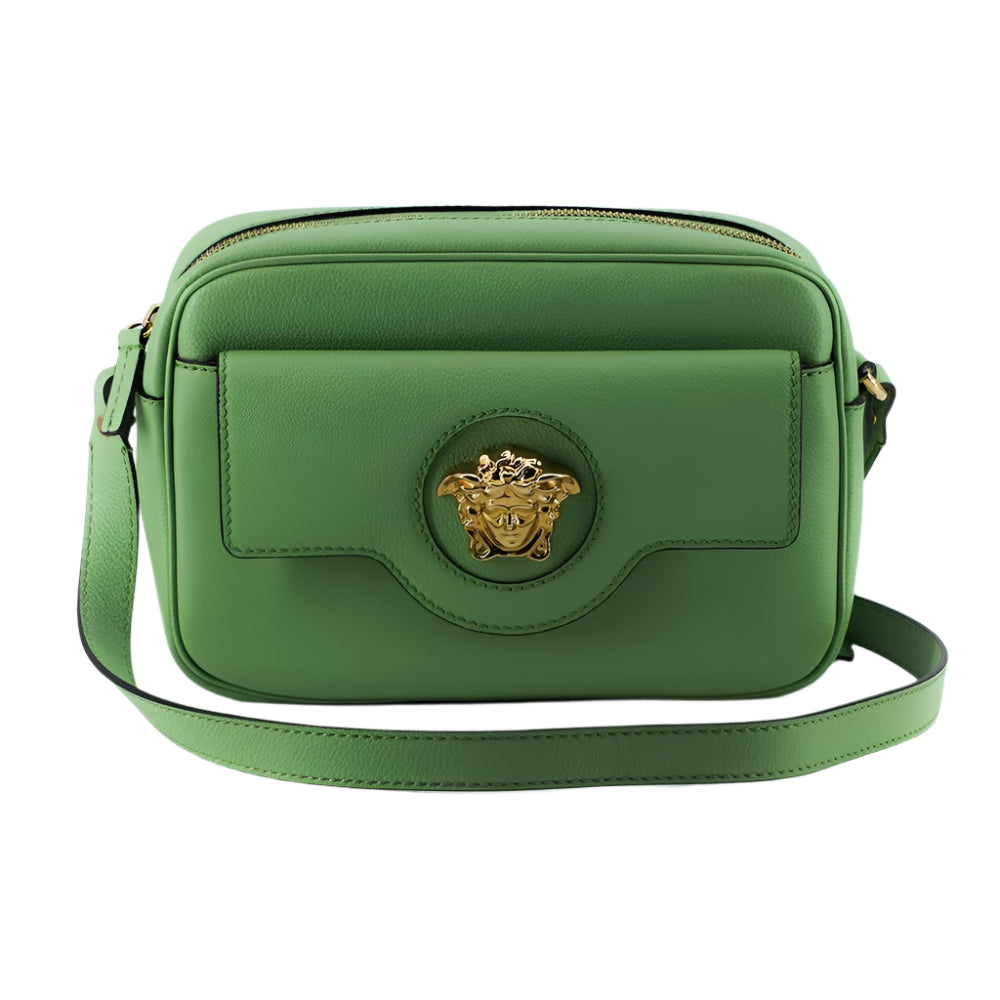 Elegant Mint Green Leather Camera Case Bag