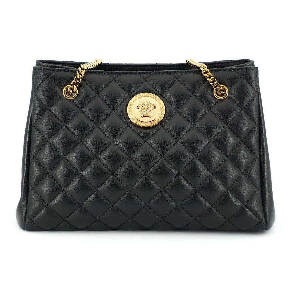 Elegant Quilted Nappa Leather Tote Bag