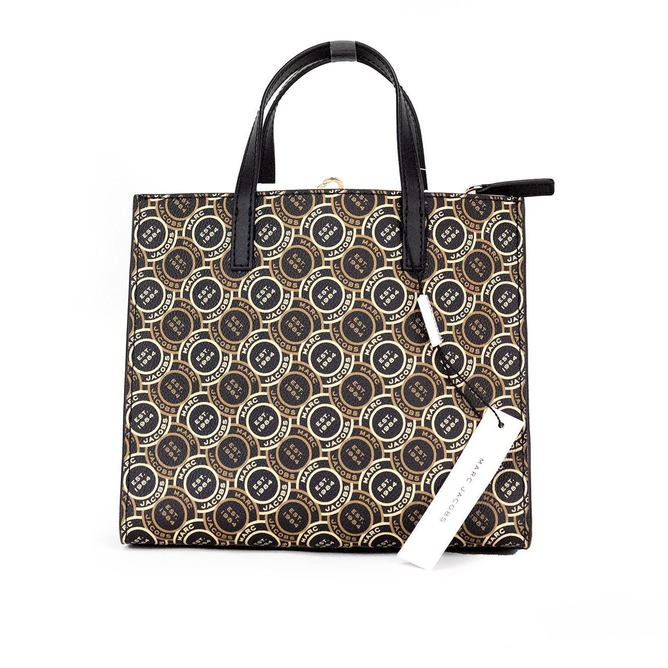 Mini Grind Signet Printed Leather Crossbody Tote Handbag Purse