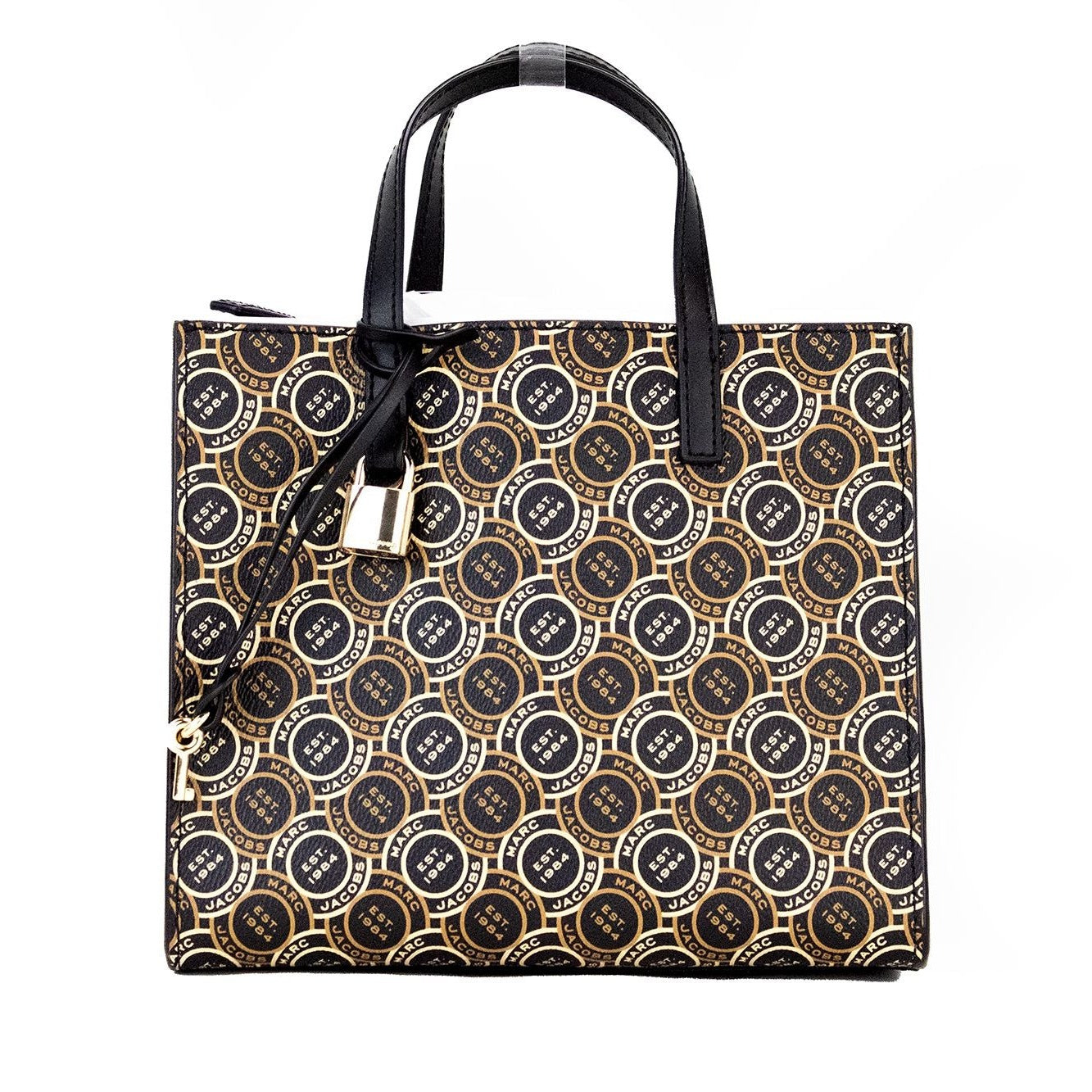 Mini Grind Signet Printed Leather Crossbody Tote Handbag Purse