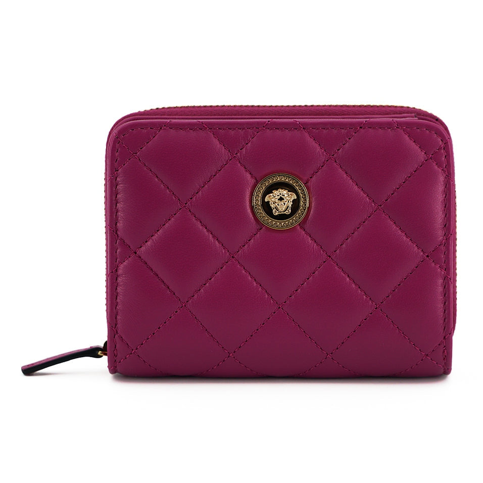 Elegant Purple Quilted Leather Wallet