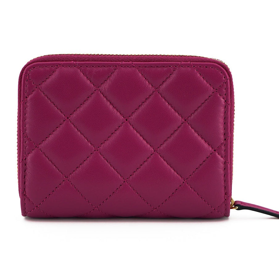 Elegant Purple Quilted Leather Wallet