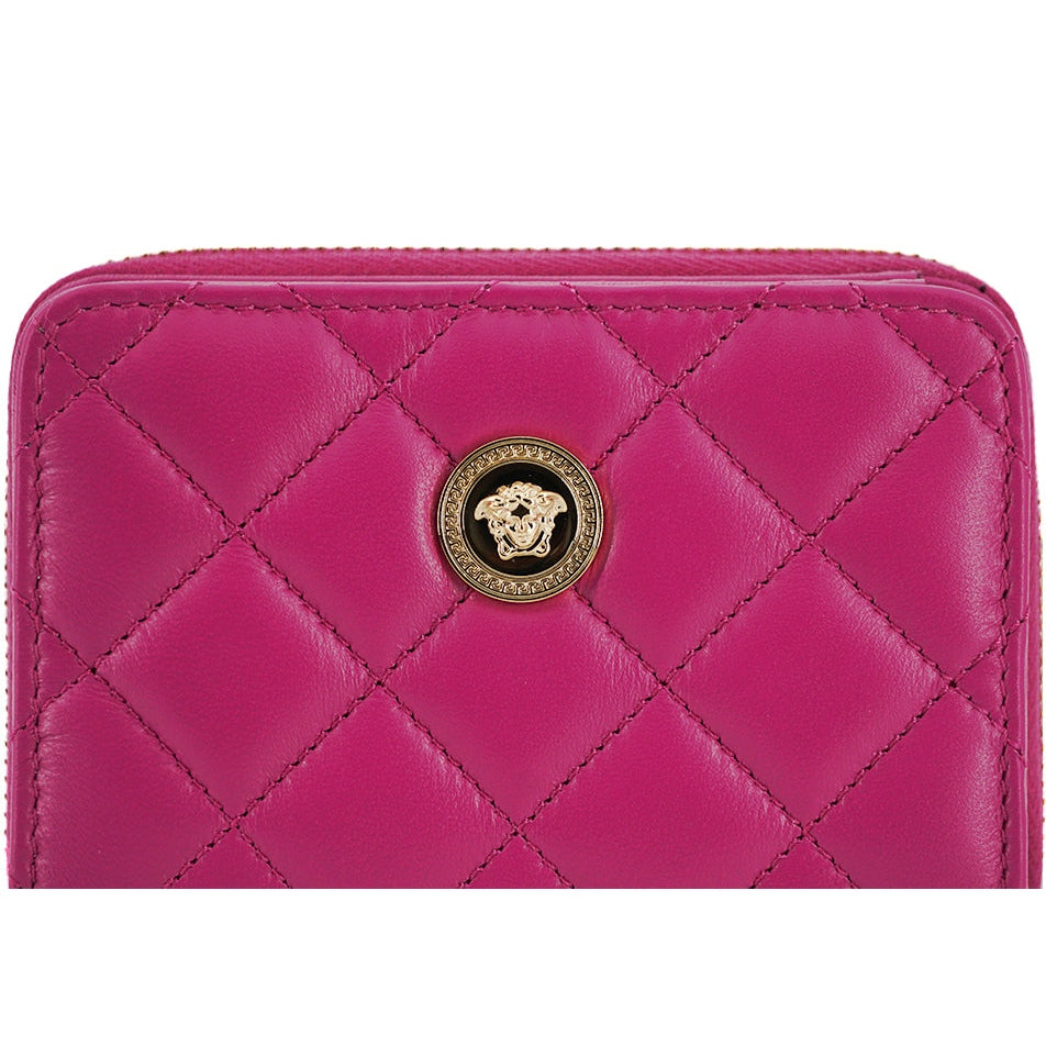 Elegant Purple Quilted Leather Wallet