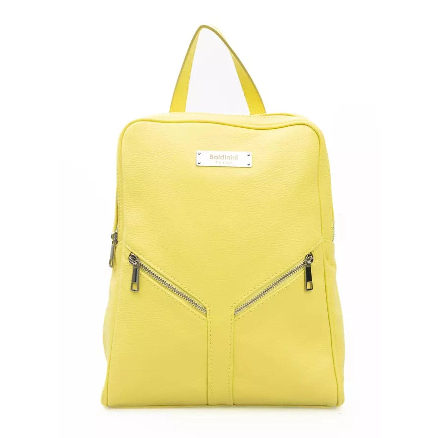 Sunshine Yellow Leather Backpack