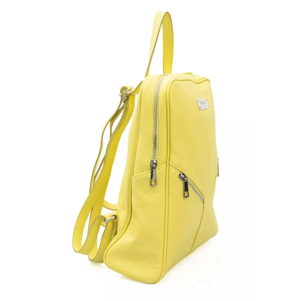 Sunshine Yellow Leather Backpack