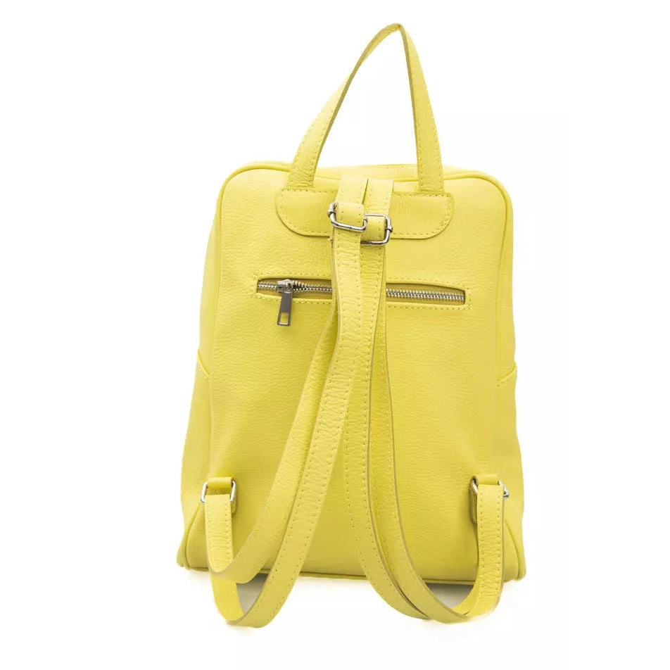 Sunshine Yellow Leather Backpack