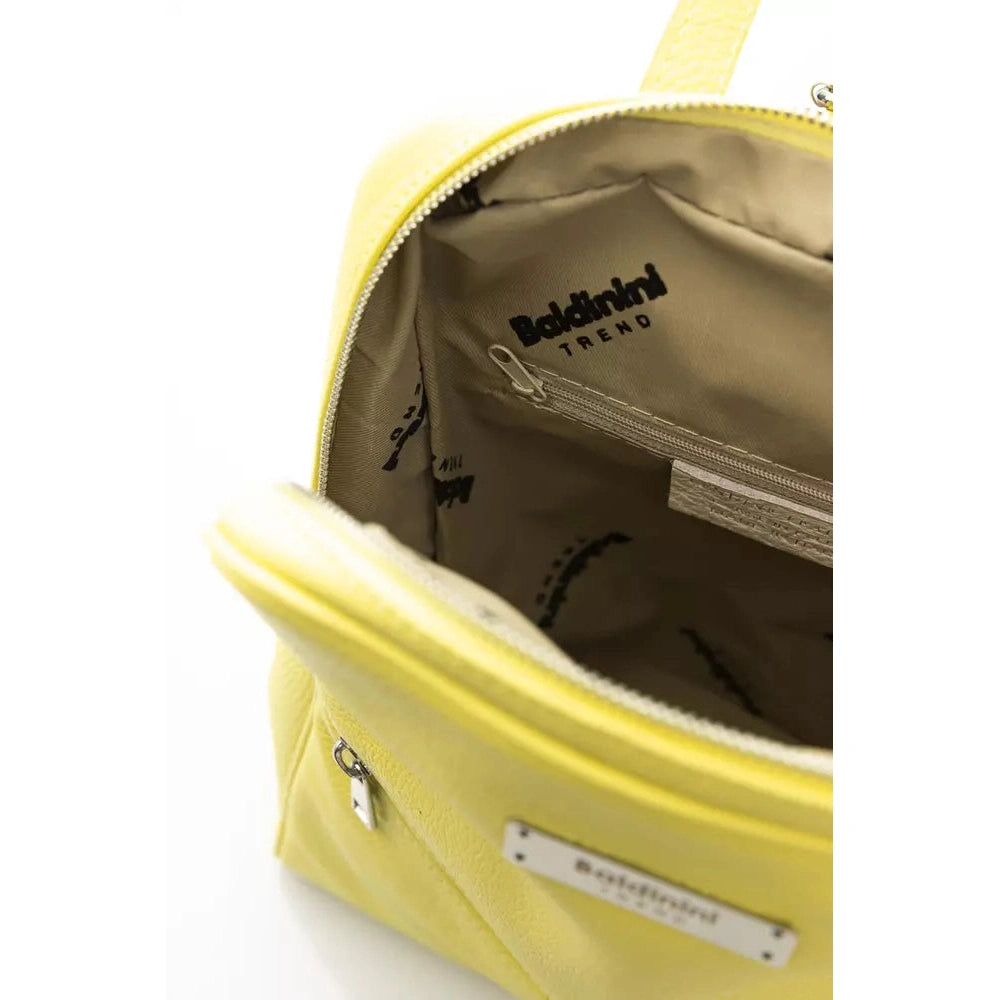 Sunshine Yellow Leather Backpack