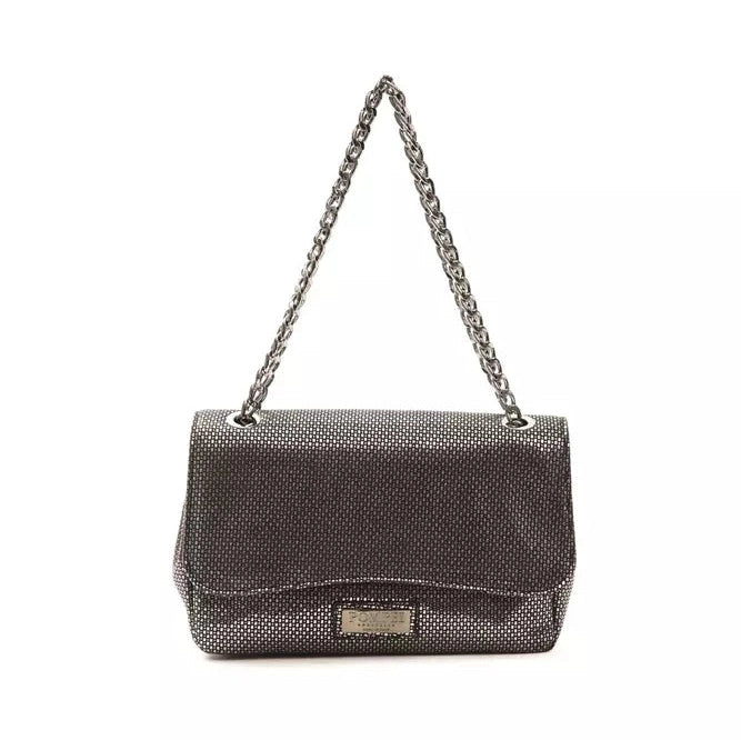 Gray Leather Women Crossbody Bag