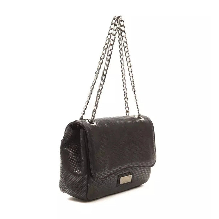 Black Leather Women Crossbody Bag