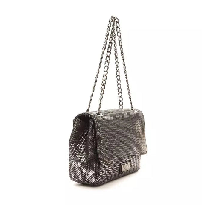 Gray Leather Women Crossbody Bag