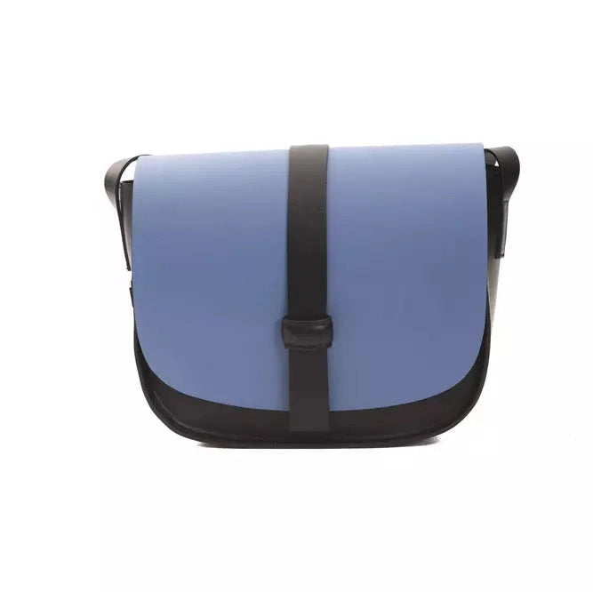 Blue Leather Women Crossbody Bag