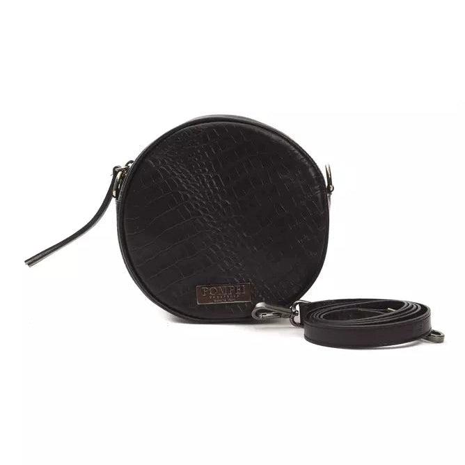 Black Leather Women Crossbody Bag