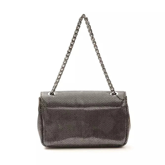 Gray Leather Women Crossbody Bag