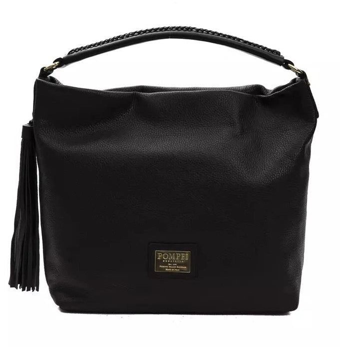 Black Leather Women Shoulder Bag