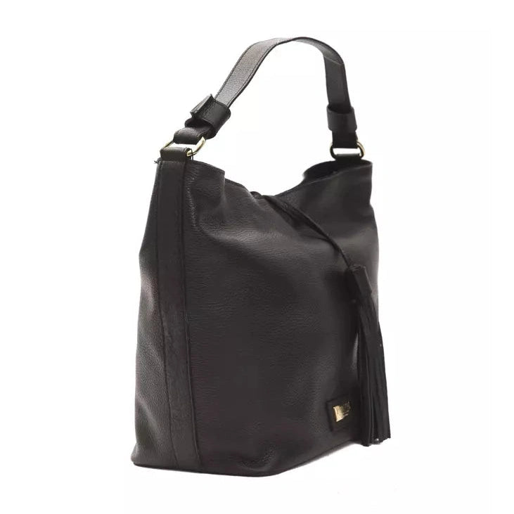 Black Leather Women Shoulder Bag